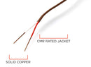 Thermostat Wire 18/2 - Brown - Solid Copper 18 Gauge, 2 Conductor - CL2 (UL Listed) CMR Riser Rated (CL3) - Residential, Commercial and Industrial Rated - 18-2, 50 Feet