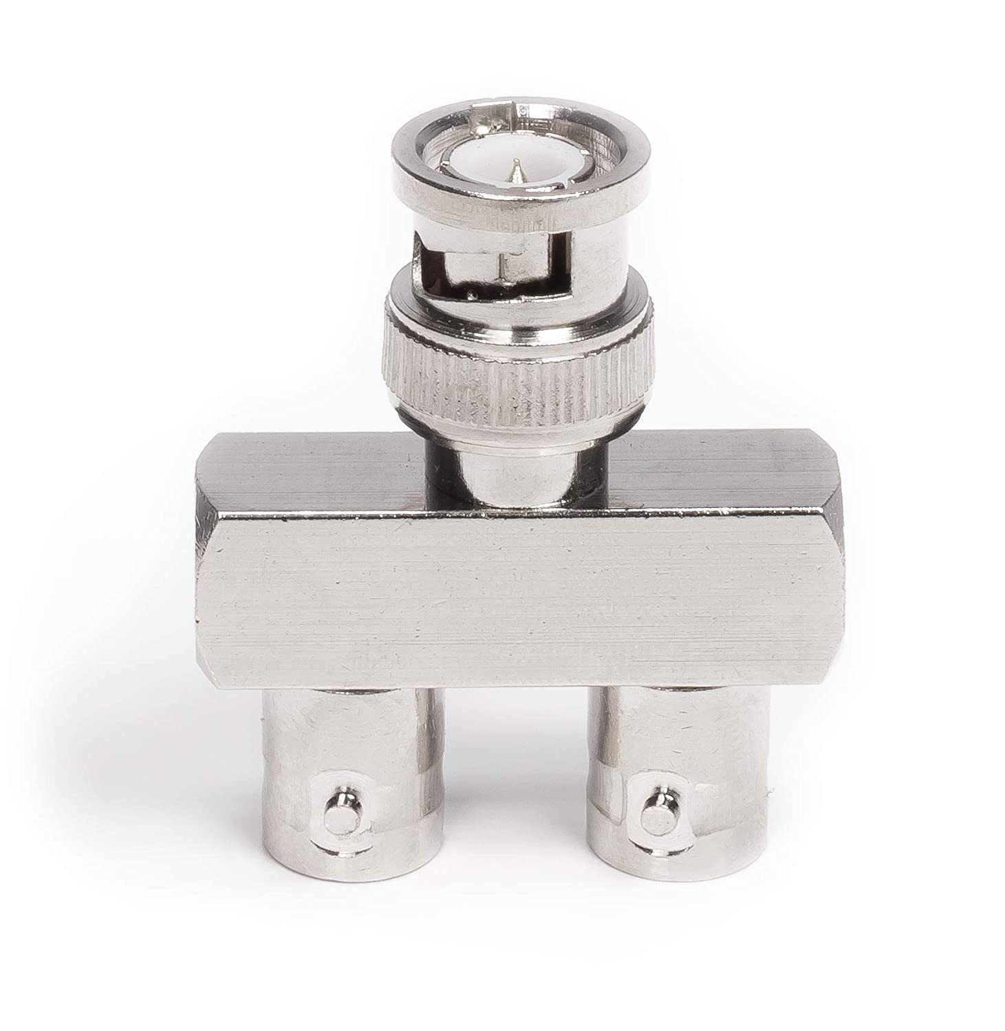 BNC Y Splitter - 2 Output BNC, SDI, HD-SDI, CCTV Splitter - 1 Male Port to 2 Female Ports, Coaxial Cable Extension - 1 Pack