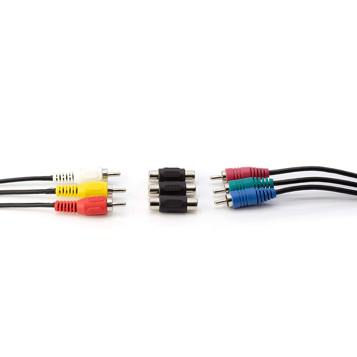 RCA Adapter, Female to Female Coupler, Extender, Barrel - Audio Video RCA Connectors, for Audio, Video, S/PDIF, Subwoofer, Phono, Composite, Component, and More - 4 Pack