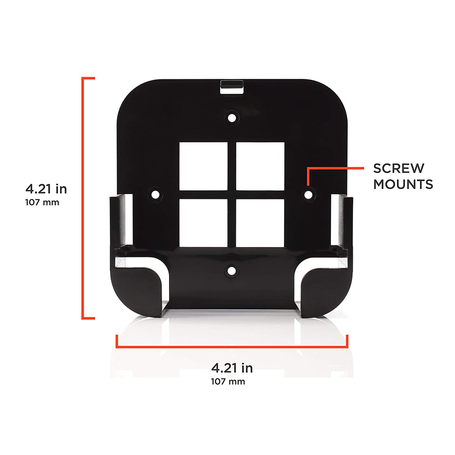 ATV 4K Mount - Compatible with 4th Generation Media Players - Easy Wall Mounting System - Includes a Premium HDMI Cable - Black (works with apple tv 4, and 4K)