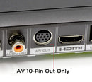 10 Pin to Composite Cable; NOT S-VIDEO CABLE, for Audio and Video; 10 DIN pin to AV - Connects to H25, C31, C41, C41-W, C51, C61, & C61-K- DIRECTV and AT&T Replacement Cable - 6ft