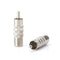 RF (F81) and RCA Coaxial Adapter - RCA Male to Female F81 (F-Pin) Connector, Adapter, Coupler, and Converter - For RG11, RG6, RG59, RG58, SDI, HD SDI, CCTV - 4 Pack