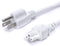 AC Power Cord (3 Prong) - White, 10 Feet (3 Meter) - Premium Quality Copper Wire Core - Mouse Style for Laptops, Computers, & Power Supplies - NEMA 5-15P to C5 / IEC 320 - UL Listed