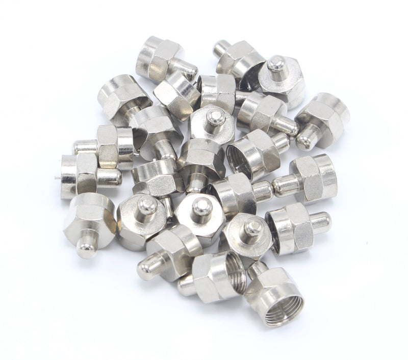 Coaxial F Type 75 Ohm Terminator - 4 Pack - 75 Ohm Resistor for Coax and RF - (F-Pin / F81) Install on Unused Ports in your Cable, Satellite, Antenna, or other RF System
