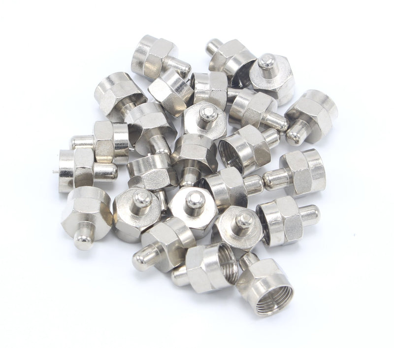 F-Type 75 Ohm Terminator with Resistor Coax Coaxial Cable Connector – 100 Pack