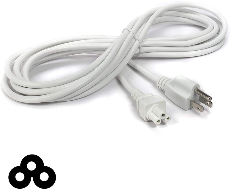 AC Power Cord (3 Prong) - White, 25 Feet (7.5 Meter) - Premium