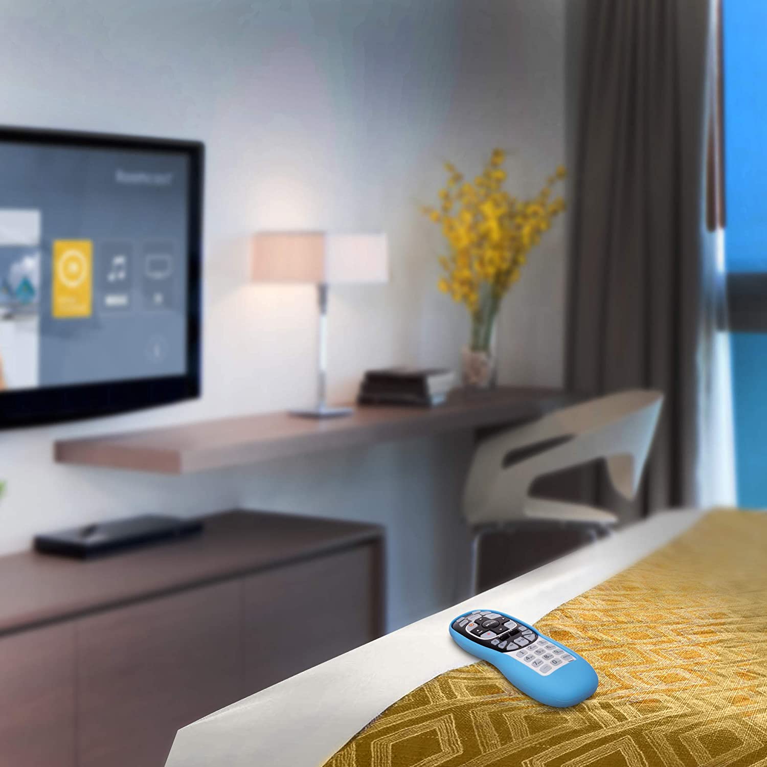 THE CIMPLE CO - DirecTV Compatible Remote Control Case - RC70, RC70H, RC71, RC71H, RC72, RC73, and RC73B - Rubber Protective Skin - Blue Non-Slip Sleeve - 1 Pack