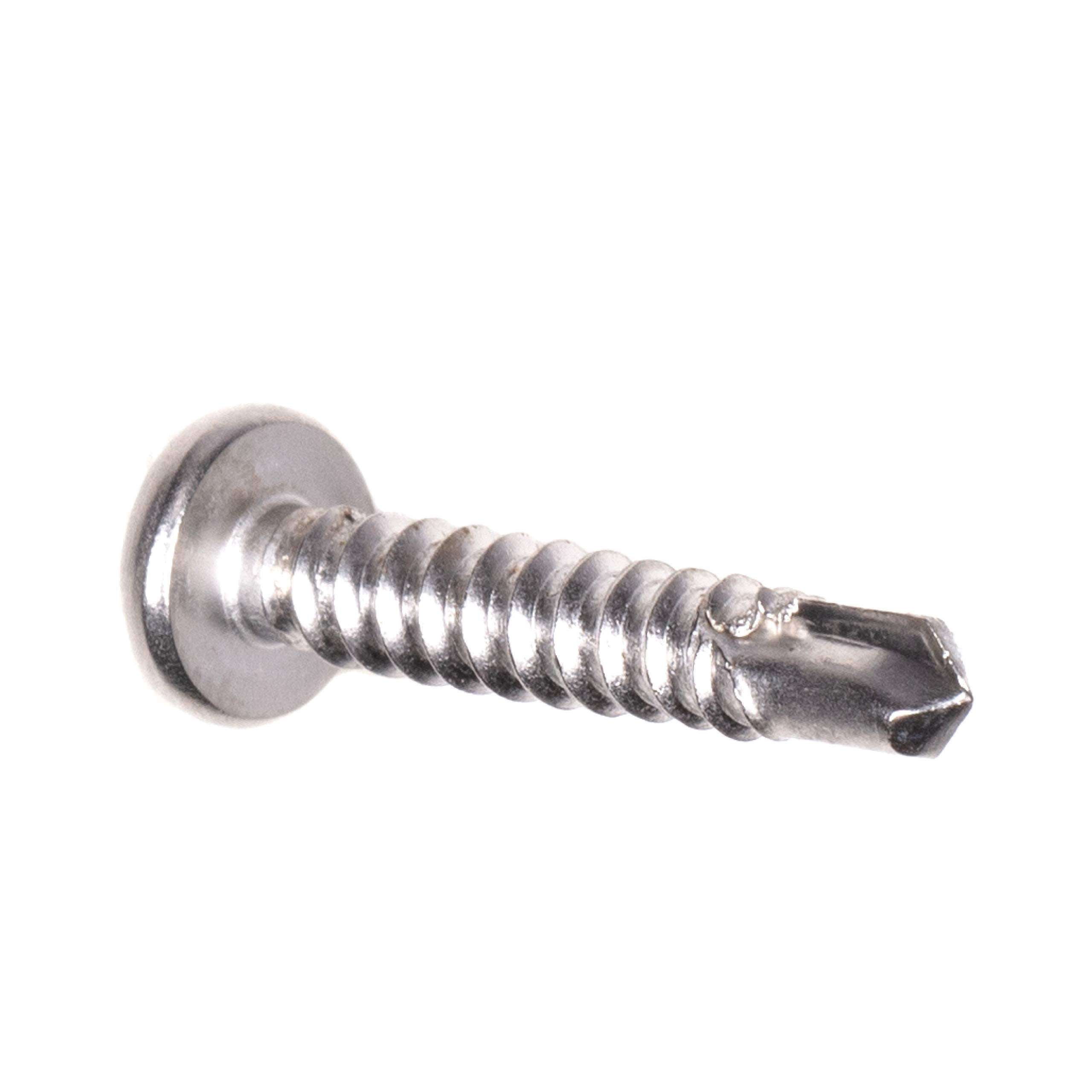 #10 Size, 1" Length (25mm) - Self Tapping Screw - Self Drilling Screw - 410 Stainless Steel Screws = Exceptional Wear and Very Corrosion Resistant) - Phillips Pan Head - 100pcs