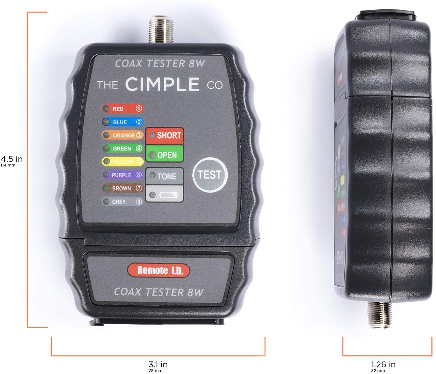 8 Port Coax Cable Mapper, Tester, Tracer, and Toner - Commercial Grade Coaxial Wire Continuity Checker