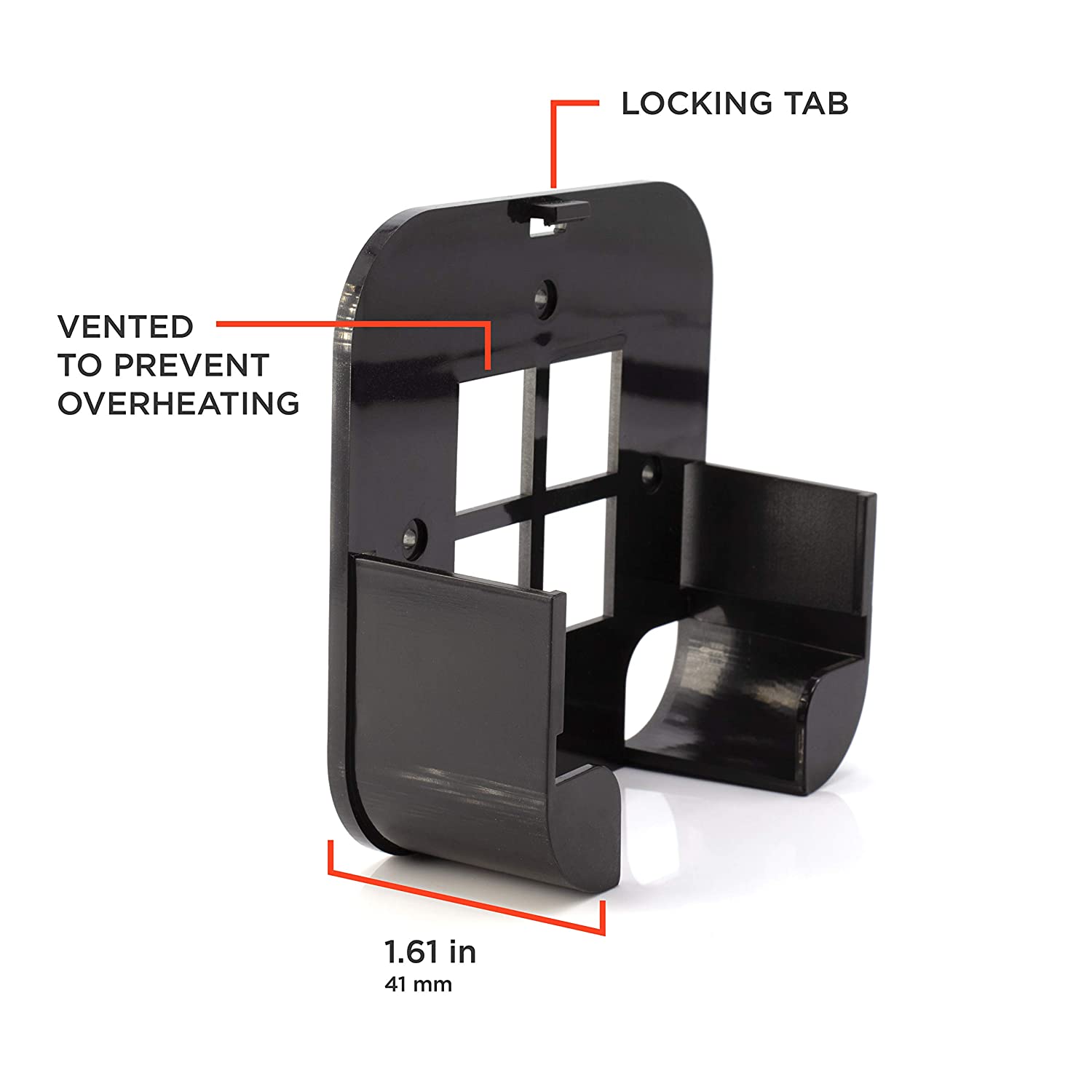 ATV 4K Mount - Compatible with 4th Generation Media Players - Easy Wall Mounting System - Includes a Premium HDMI Cable - Black (works with apple tv 4, and 4K)