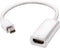 Mini DisplayPort to HDMI Adapter - MiniDP to HDMI - Thunderbolt / MiniDP to HDMI Cable Adapter - White - with HDMI