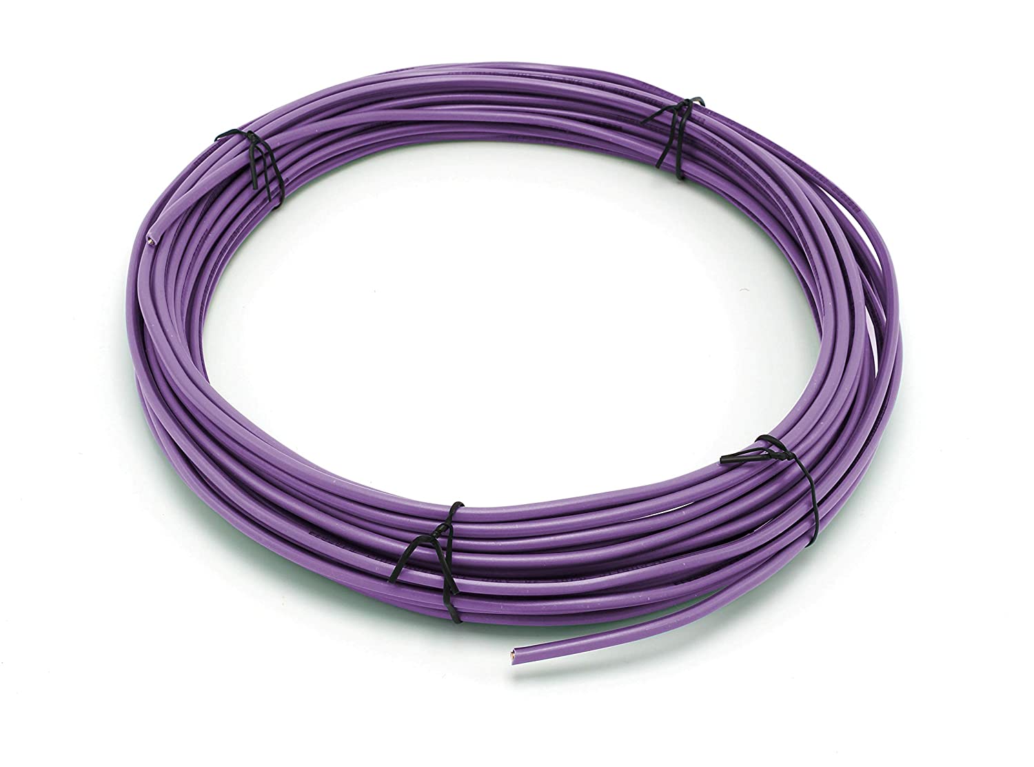 100 Feet (30 Meter) - Insulated Solid Copper THHN / THWN Wire - 14 AWG, Wire is Made in the USA, Residential, Commerical, Industrial, Grounding, Electrical rated for 600 Volts - In Purple