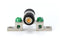 3 GHz High Frequency Ground Block - Single Port - Weather Seal Boots for Coaxial Cable, Coax F Type approved for  Antenna, Satellite Dish, Cable TV - One Port Grounding - 4 Pack