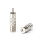 RF (F81) and RCA Coaxial Adapter - RCA Male to Female F81 (F-Pin) Connector, Adapter, Coupler, and Converter - For RG11, RG6, RG59, RG58, SDI, HD SDI, CCTV - 100 Pack