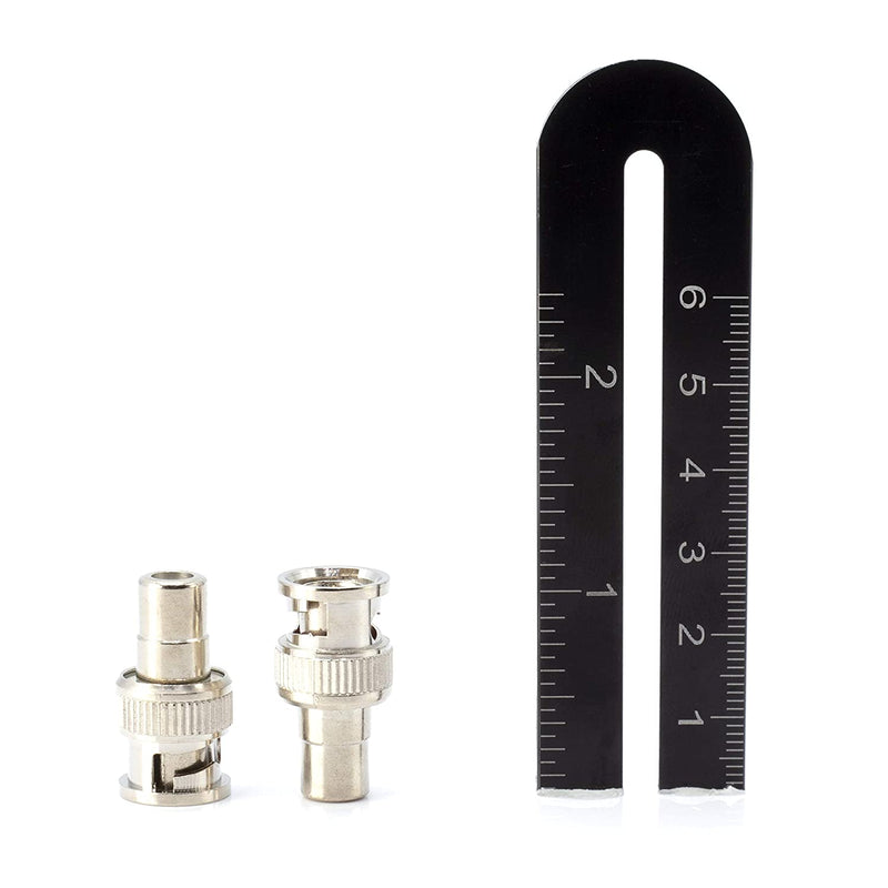 RCA and BNC Coaxial Adapter - BNC Male to RCA Female Connector, Adapter, Coupler, and Converter - For RG11, RG6, RG59, RG58, SDI, HD SDI, CCTV - 25 Pack