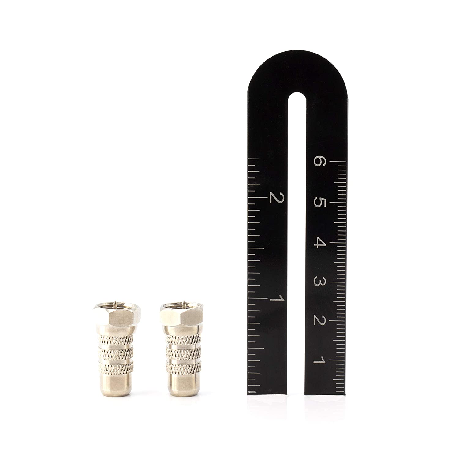 RF and RCA Coaxial Adapter - 25 Pack - RCA Female to Male F81 (F-Pin) Connector, Adapter, Coupler, and Converter - For RG11, RG6, RG59, RG58, SDI, HD SDI, CCTV