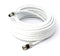 Digital Coaxial Cable Kit with Universal Ends -RG6 Coax Cable and six (6) Piece Adapter Kit includes Male Female RCA BNC F81, and Barrel Connectors - White, 75 Feet