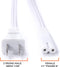 Figure 8 Power Cord (2 Prong) with Copper Wire Core - Non Polarized for Satellite, CATV, Game Systems, and More - NEMA 1-15P to C7 C8 / IEC 320 - UL Listed - White, 10 Feet (3 Meter) Power Cable