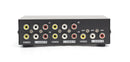 4 Way AV Switch - 4 Input 1 Output RCA Selector Switch for Composite Audio and Video - Switcher Box - Includes RCA Composite Cable (Black)
