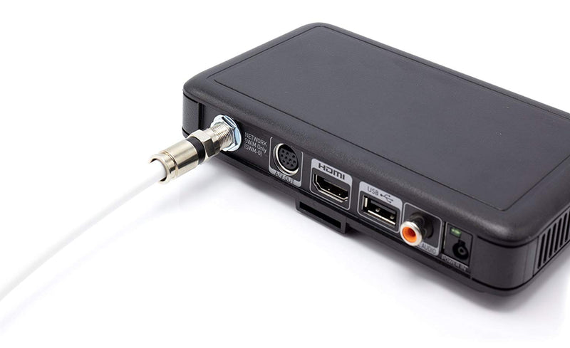 100' Feet, White RG6 Coaxial Cable (Coax Cable) | Made in the USA | F81 / RF