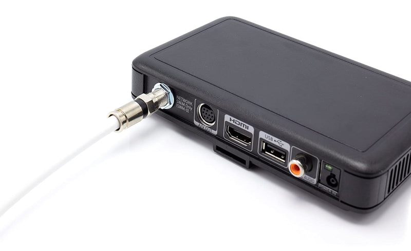 1' Feet, White RG6 Coaxial Cable (Coax Cable) with Weather Proof Connectors, F81 / RF, Digital Coax - AV, Cable TV, Antenna, and Satellite, CL2 Rated, 1 Foot