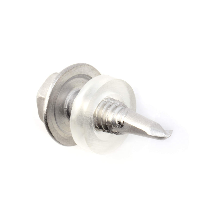 #12 Size, 3/4" Length (19mm) - Self Tapping Screw - Self Drilling Screw - 410 Stainless Steel Screws = Exceptional Wear and Very Corrosion Resistant) - Hex Washer Head - 100pcs