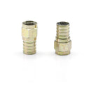 Coaxial Crimp Connector for RG6 Coaxial Cable. Includes O-Ring and Gel for Weather Proofing Seal, Indoor and Outdoor use. Also known as a Radial Compression Connector. Pack of 10