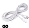 Figure 8 Power Cord (2 Prong) with Copper Wire Core - Non Polarized for Satellite, CATV, Game Systems, and More - NEMA 1-15P to C7 C8 / IEC 320 - UL Listed - White, 25 Feet (7.5 Meter) Power Cable