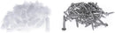 Ribbed Plastic Conical Anchors and Screws - For Concrete, Stucco, Brick, Drywall, and Similar - Kit of 50 Screws, and 50 Anchors