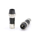 Coaxial Cable Compression Fitting Connector - for RG6 Coax Cable - with Weather Seal O Ring, Weather Boot, and Water Tight Grip (25 Pack)