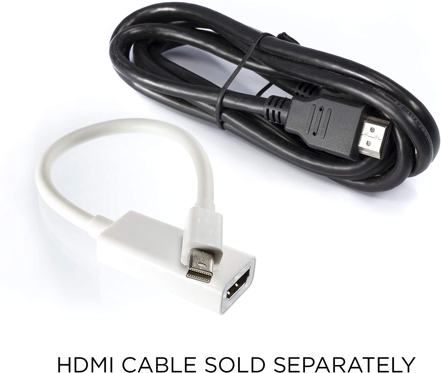 Mini DisplayPort to HDMI Adapter - MiniDP to HDMI - Thunderbolt / MiniDP to HDMI Cable Adapter - White - 10 Pack