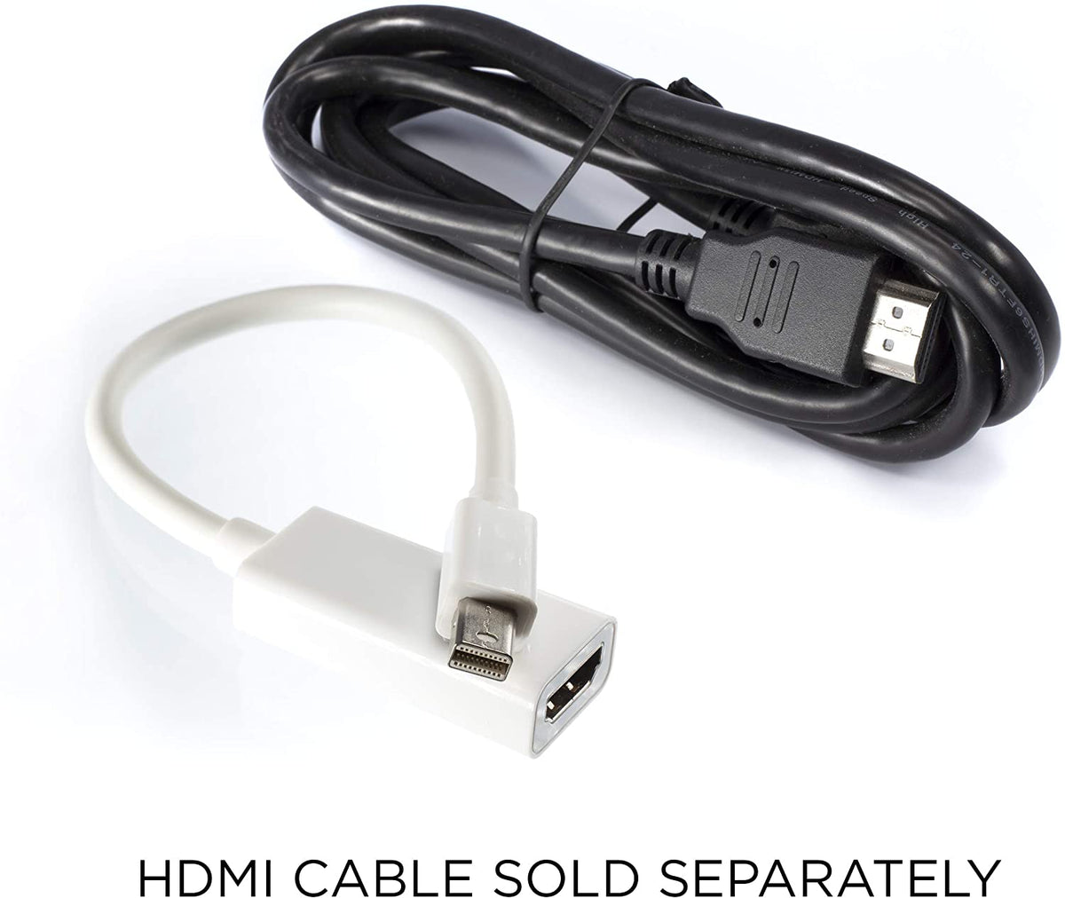 Mini DisplayPort to HDMI Adapter - MiniDP to HDMI - Thunderbolt / MiniDP to HDMI Cable Adapter - White - 2 Pack