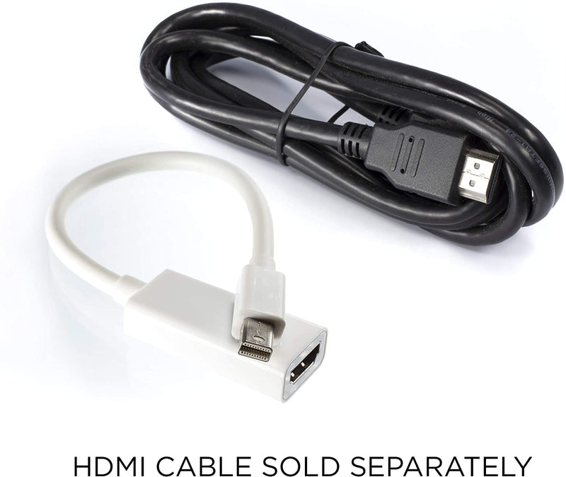 Mini DisplayPort to HDMI Adapter - MiniDP to HDMI - Thunderbolt / MiniDP to HDMI Cable Adapter - White