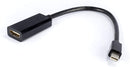 Mini DisplayPort to HDMI Adapter - MiniDP to HDMI - Thunderbolt / MiniDP to HDMI Cable Adapter - Black - with HDMI