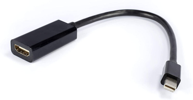 Mini DisplayPort to HDMI Adapter - MiniDP to HDMI - Thunderbolt / MiniDP to HDMI Cable Adapter - Black - with HDMI