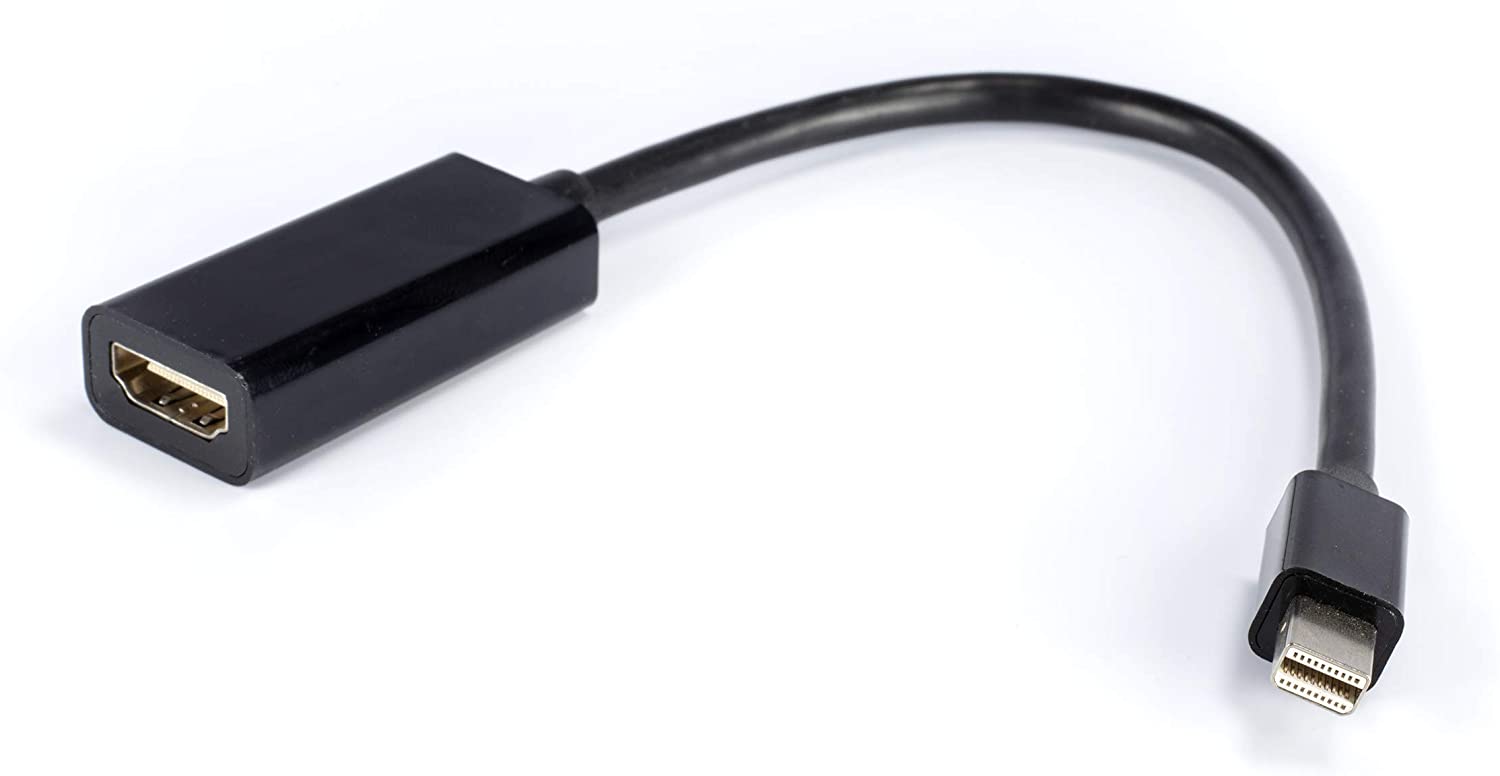 Mini DisplayPort to HDMI Adapter - MiniDP to HDMI - Thunderbolt / MiniDP to HDMI Cable Adapter - Black - 2 Pack