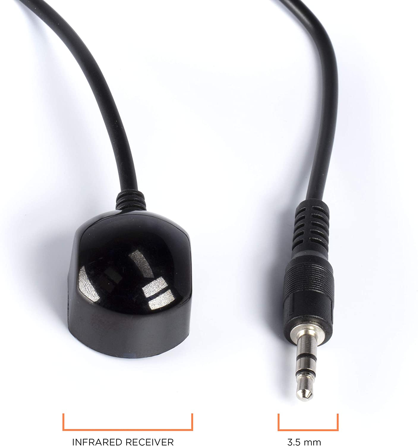 Universal LED IR Receiver Extender Cable - 9ft - 38-56kHz - High Quality Infrared Receiver Extension Cable - NOT a Transmitter - NOT an Emitter