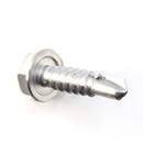 #10 Size, 3/4" Length (19mm) - Self Tapping Screw - Self Drilling Screw - 410 Stainless Steel Screws = Exceptional Wear and Very Corrosion Resistant) - Hex Washer Head - 100pcs
