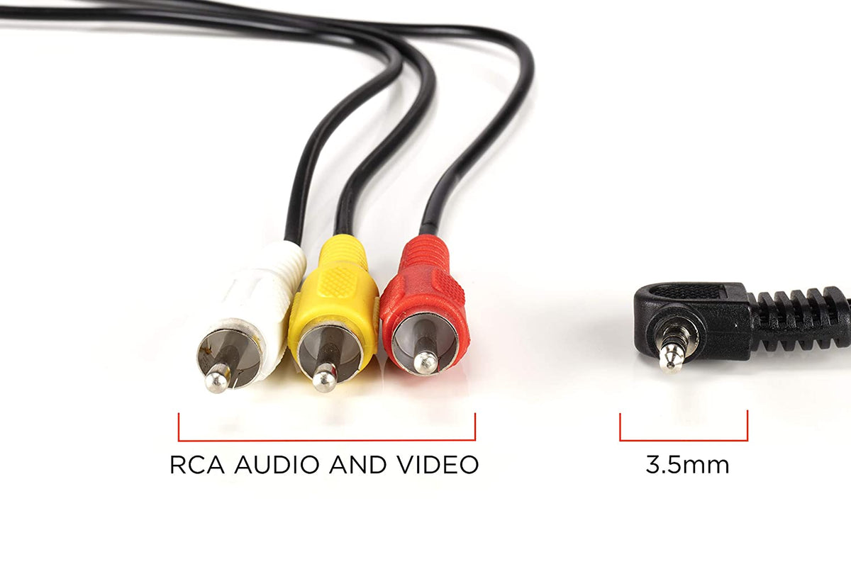 3.5mm Male Jack to RCA Male Video and Audio Cable - Compatible with Roku and Tivo - NOT FOR CAMERAS - Composite Video Cable Connector (Red White Yellow) - 6 Feet, 3 Pack