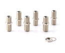 Cable Extension Coupler, with Washer and Nut - 50 Pack - Works with Wall plates - Connects Two Coaxial Video Cables, for Coax F81 (female to female) High Quality 3GHz Satellite, CATV