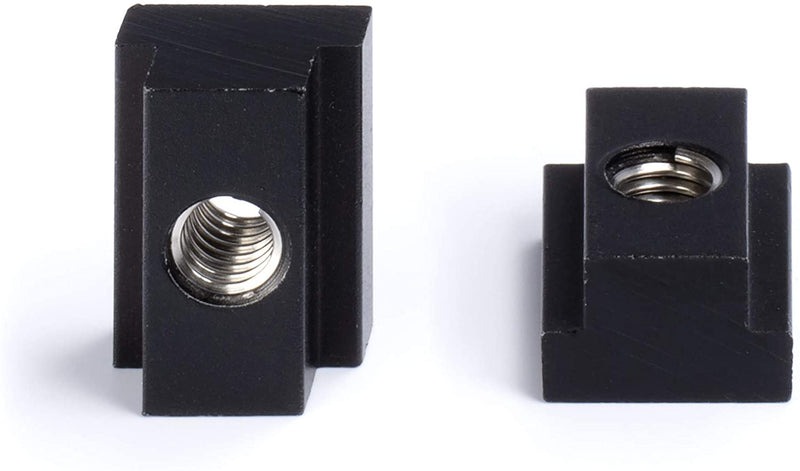 Bed Rail T Slot Nuts works with Toyota Tacoma and Tundra | Aluminum Black, 10 Pack | Tapped with 3/8"-16 Thread