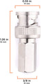 RG6 Coaxial Cable Connector, Screw On (Twist On) - SDI, HD-SDI, CCTV, Security, Video Card, Camera, Solderless - RG6 - Pack of 100