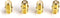 Gold Cable Extension Coupler - 4 Pack - Connects Two Coaxial Video Cables, for Coax F81 (female to female) - High Quality 3GHz Satellite, Cable TV, and Cable Internet Rated