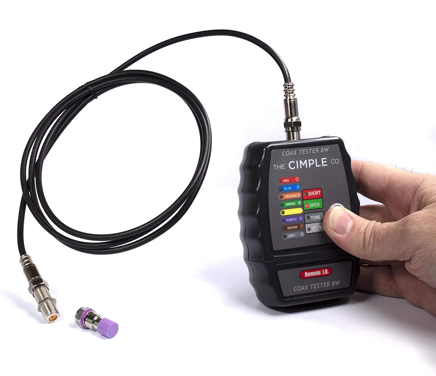 8 Port Coax Cable Mapper, Tester, Tracer, and Toner - Commercial Grade Coaxial Wire Continuity Checker