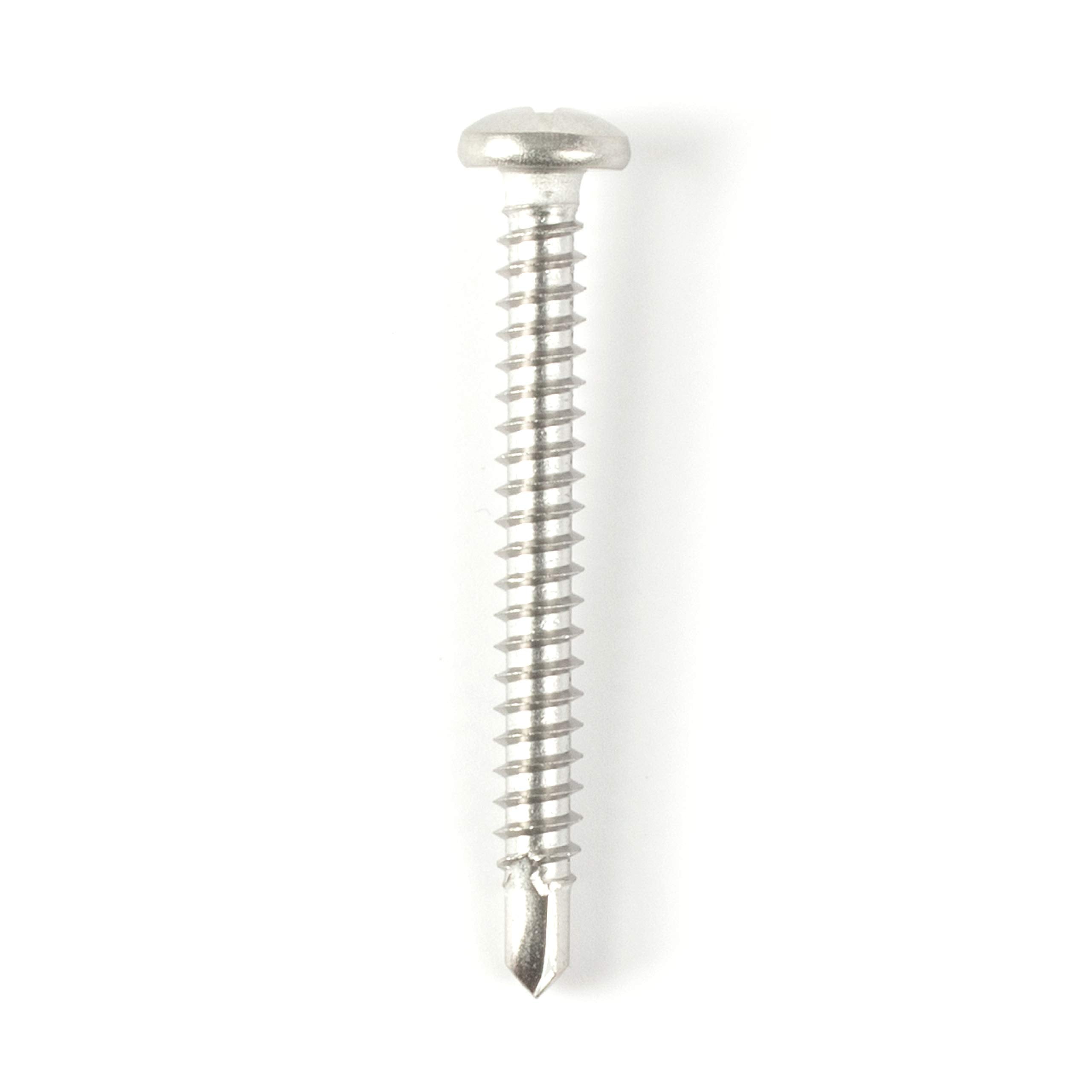 #8 Size, 1 1/2" Length (38mm) - Self Tapping Screw - Self Drilling Screw - 410 Stainless Steel Screws = Exceptional Wear and Very Corrosion Resistant) - Phillips Pan Head - 100pcs