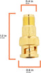 Gold RF (F81) and BNC Coaxial Adapter - 10 Pack - BNC Male to Female F81 (F-Pin) Connector, Adapter, Coupler, and Converter - For RG11, RG6, RG59, RG58, SDI, HD SDI, CCTV