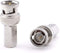 RG6 Coaxial Cable Connector, Screw On (Twist On) - SDI, HD-SDI, CCTV, Security, Video Card, Camera, Solderless - RG6 - Pack of 100