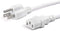 AC Power Cord (3 Prong) - 25 Feet (7.5 Meter), White - Premium Quality Copper Wire Core - Computer, Medical, Server & Desktop - NEMA 5-15 to C13 / IEC 320 - UL Listed Power Cable