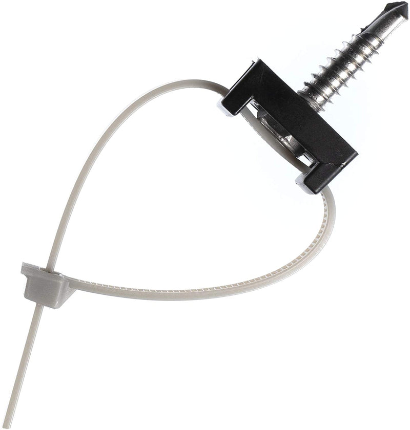 Cable Tie Base Saddle Mount Wire Holder Organizer - Zip Tie Mounting Block - Wire Bundle Tie Mount for Zip Ties Black - 10 Pack