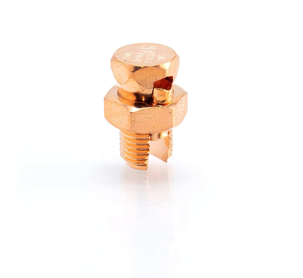 Size #6 Grounding Split Bolt - Superior Strength Split Bolt Connector Size 6 for Copper Conductors - US Manufactured - UL Listed -for: Antenna, Satellite, DIRECTV, CATV, and more - 1 Pack